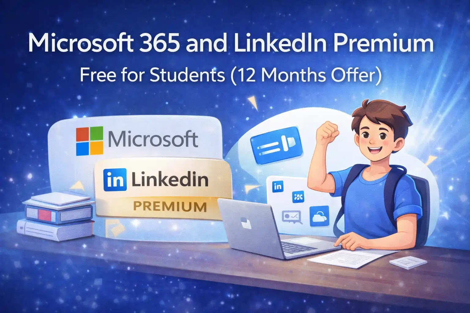 Microsoft 365 and LinkedIn Premium Free for Students