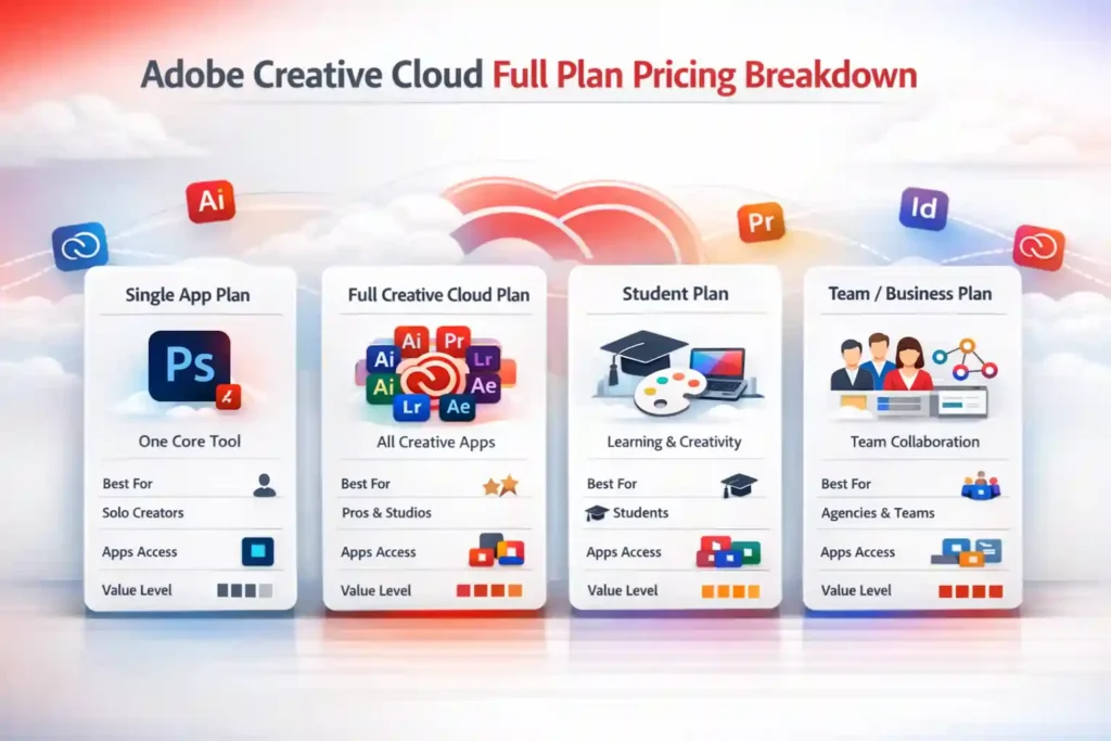 Adobe Creative Cloud Plan Types Explained